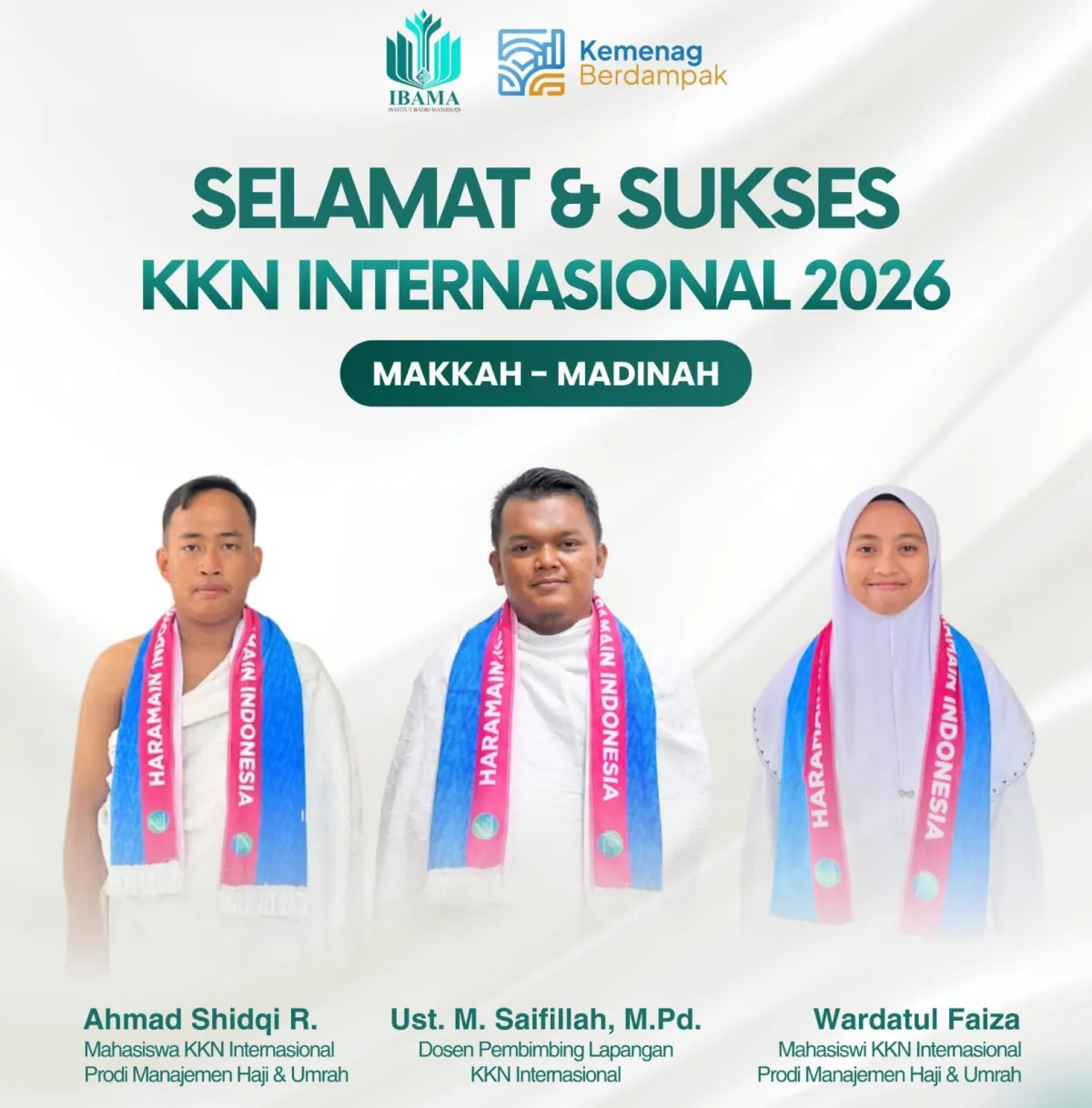 PRODI MHU IBAMA LEPAS PESERTA KKN INTERNASIONAL KE MAKKAH-MADINAH SELAMA 50 HARI